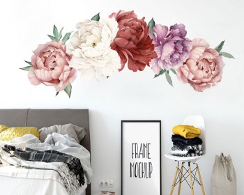 Set of 5 Self Adhesive Peony Floral Wall Decals Set of 5 Self Adhesive Peony Floral Wall Decals